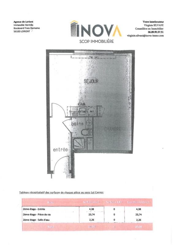 Studio avec Parking.Quartier Monistrol